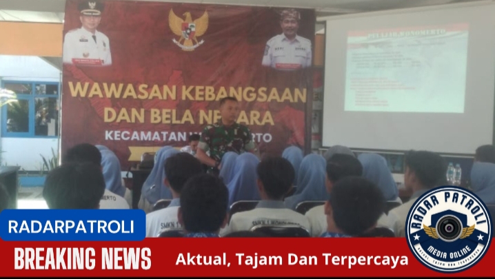Koramil Wonomerto Berikan Wawasan Kebangsaan Bagi Para Siswa Di wilayah Teritorialnya