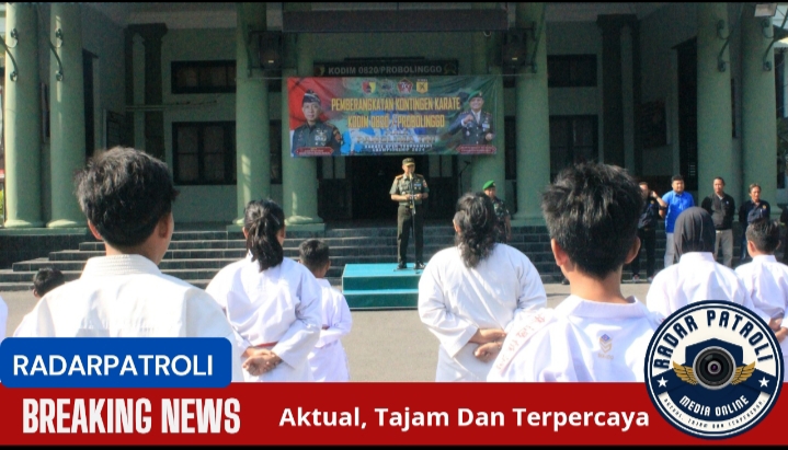 Dandim 0820/Probolinggo Lepas 17 Peserta Kontingen Karate Untuk Piala Panglima TNI Karate Open Championship 2024