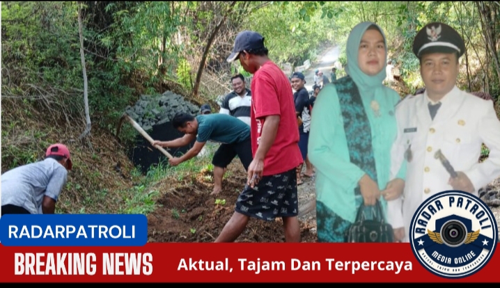Pemdes Tunggak Cerme Gelar Kerja Bakti Perbaikan Jalan Bersama Warga  