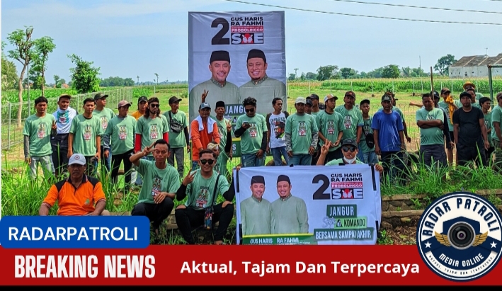 Kompak, Komunitas Pemuda Jangur Bangkit Gelar Pawai Dukung Paslon Nomor Urut 02