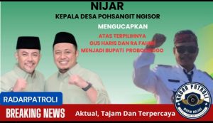 Kepala Desa Pohsangit Ngisor Nijar Ucapkan Selamat Kepada Gus Haris Dan RA Fahmi  