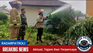 Koramil 0820/02 Wonoasih Lakukan Pemadaman Sekaligus Pendataan Kebakaran Minilab Bulog
