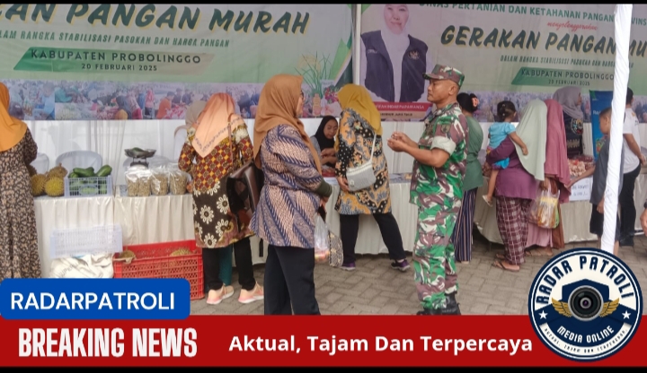 Demi Menjaga Stabilitas Harga Pangan Koramil 0820/21 Maron Hadiri Gelar Gerakan Pangan Murah
