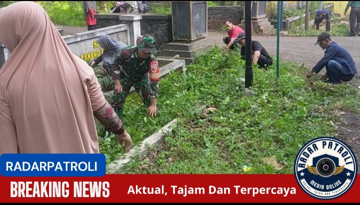 Wujudkan Lingkungan Yang Indah Dan Rapi,  Koramil Banyuanyar, Kerja Bakti Bersama Sejumlah Pihak