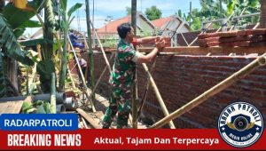 Gelar Komsos Anggota Koramil 0820/03 Leces Membantu Membangun Rumah Warga Binaan 
