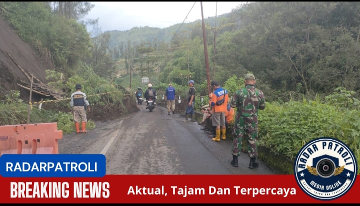 Koramil 0820/08 Sukapura Lakukan Pemantauan Dan Pendataan Pasca Longsor Di Desa Wonokerto