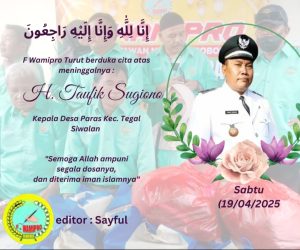 Ketua F Wamipro Forum Wartawan Mingguan Probolinggo Turut Berduka Cita Kepada Kepala Desa Paras, H. Taufik Sugiono