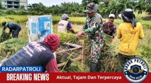 Koramil 0820/01 Kanigaran Dampingi Petani Dukung Gerakan Antisipasi Darurat Pangan Nasional