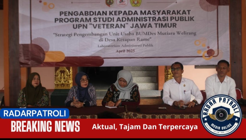 Ahli UPN “Veteran” Jatim Rekomendasikan Strategi Mewujudkan Kemandirian Desa Di Desa Ketapanrame, Trawas, Kab. Mojokerto