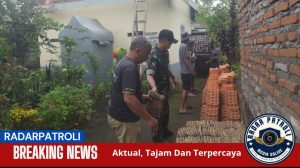 Koramil 0820/09 Lumbang Lakukan Pendampingan Kerja Bhakti Rehabilitasi Tempat Ibadah