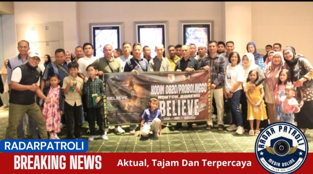 Dandim 0820/Probolinggo Gelar Nobar Trailers Film “Believe Takdir, Mimpi, Keberanian” Bersama Para Tokoh Masyarakat