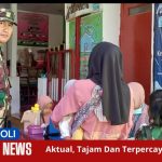 Serma Agus Purnomo Anggota Koramil 0830/02 Wonoasih Dampingi Pelaksanaan Posyandu Di Kelurahan Jrebeng Kidul