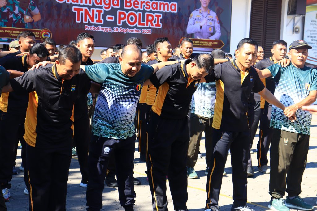 Olahraga Jadi Perekat, TNI–Polri Kota Probolinggo Kompak Jaga Kondusivitas Wilayah