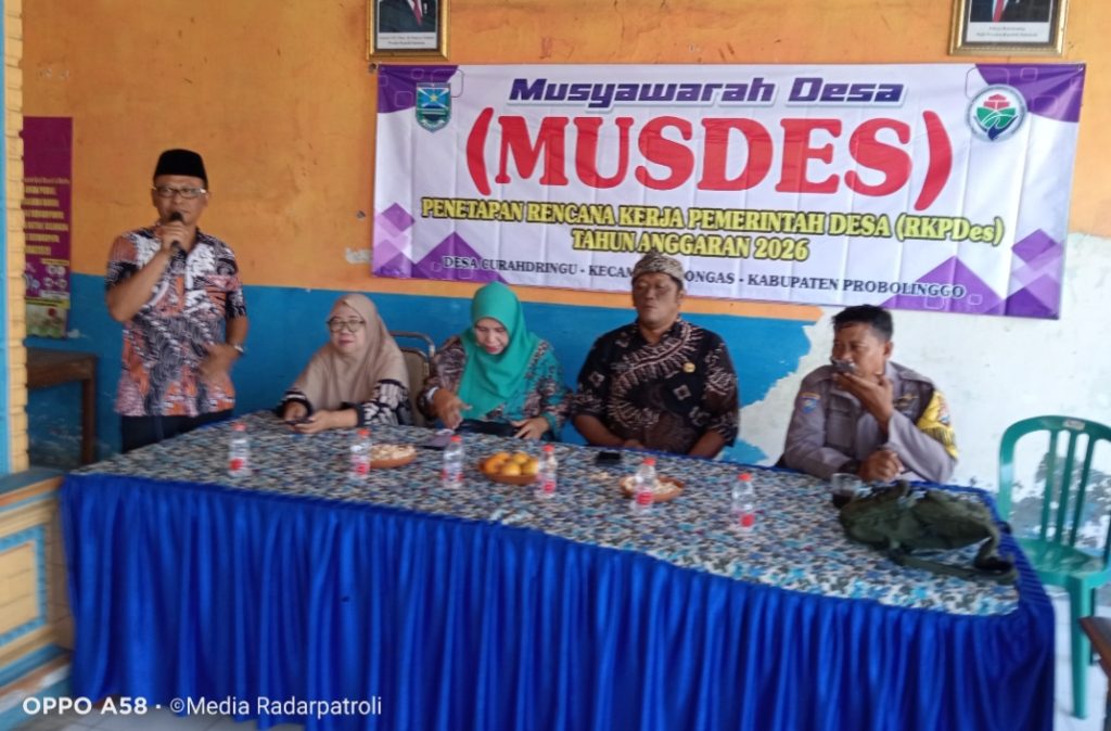 Desa Curahdringu Gelar Musdes RKPDes Tahun Anggaran 2026 Dan Musdes Penetapan IDM 2025