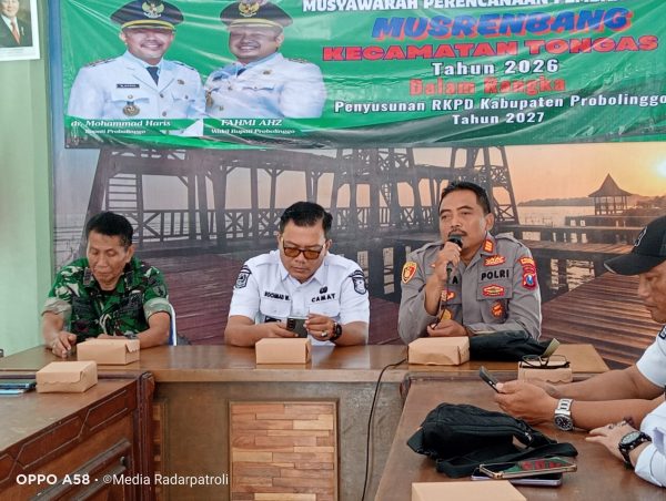Hadiri Musrenbang Virtual, Kapolsek Tongas Sampaikan Peringatan Keras Soal Mercon