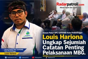 Dewan Pakar DPC GAPEMBI Kota Probolinggo Louis Hariona Dorong MBG Berjalan Aman, Bergizi dan Berdampak Ekonomi