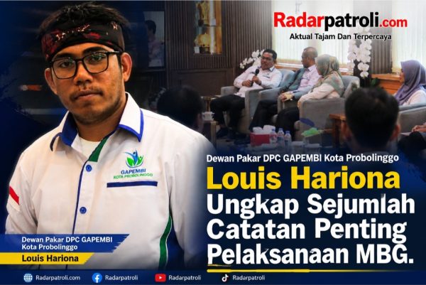 Dewan Pakar DPC GAPEMBI Kota Probolinggo Louis Hariona Dorong MBG Berjalan Aman, Bergizi dan Berdampak Ekonomi