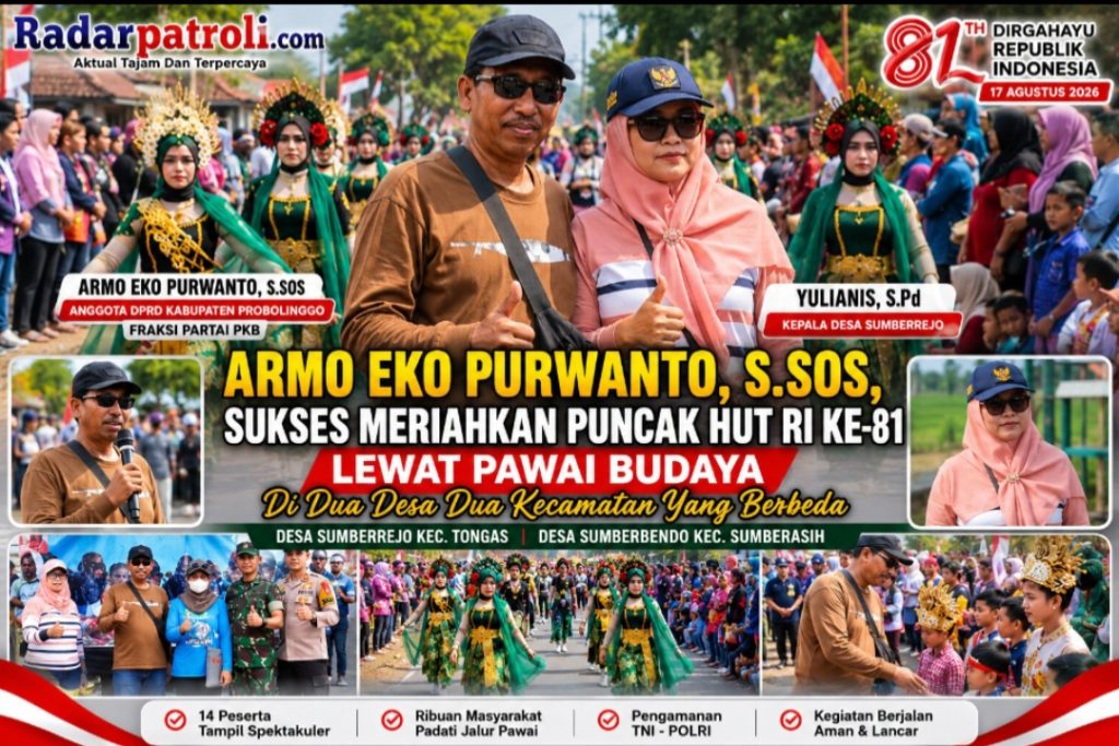 Ribuan Warga Padati Jalur Pawai Budaya Desa Sumberrejo dan Sumberbendo Tampilkan Budaya Spektakuler