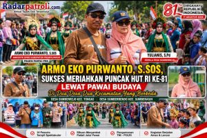Ribuan Warga Padati Jalur Pawai Budaya Desa Sumberrejo dan Sumberbendo Tampilkan Budaya Spektakuler