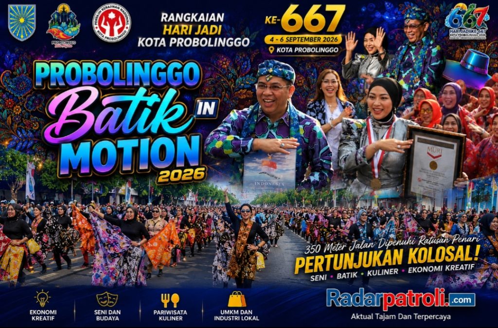 Batik in Motion Meriahkan Hari Jadi Kota Probolinggo ke-667, 350 Meter Jalan Disulap Jadi Panggung Kolosal