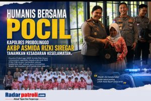 Polres Probolinggo Tanamkan Disiplin Lalu Lintas Sejak Dini Bersama Pocil