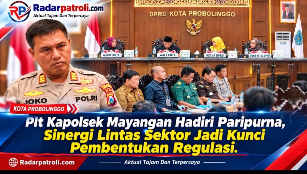 Plt Kapolsek Mayangan Dukung Pembentukan Regulasi Daerah Lewat Rapat Paripurna DPRD Kota Probolinggo 