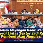 Plt Kapolsek Mayangan Dukung Pembentukan Regulasi Daerah Lewat Rapat Paripurna DPRD Kota Probolinggo 