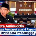 Fraksi DPRD Sampaikan Pemandangan Umum, Raperda Kota Probolinggo Masuk Tahap Pembahasan