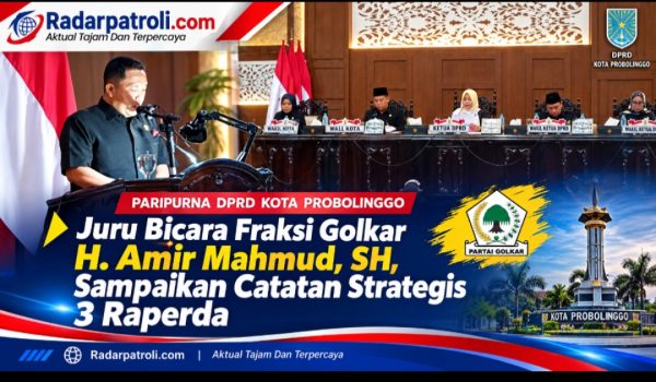 Fraksi Golkar Soroti Tiga Raperda Kota Probolinggo, Tekankan Transparansi dan Manfaat bagi Masyarakat