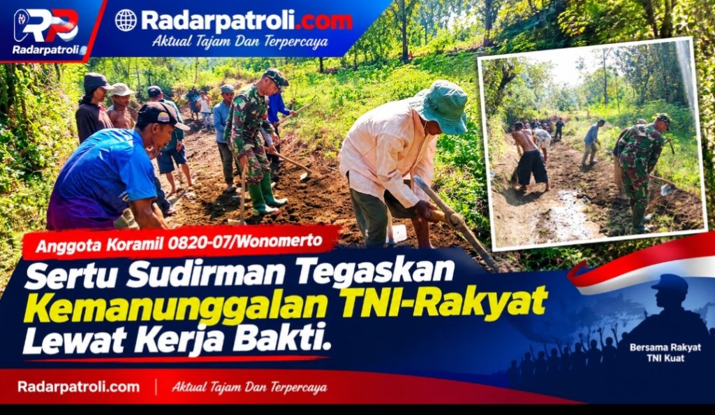 Sertu Sudirman Anggota Koramil 0820-07/Wonomerto Hadir Bersama Warga, TNI Siap Bantu Atasi Kesulitan Di Wilayah Binaan