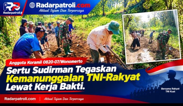 Sertu Sudirman Anggota Koramil 0820-07/Wonomerto Hadir Bersama Warga, TNI Siap Bantu Atasi Kesulitan Di Wilayah Binaan