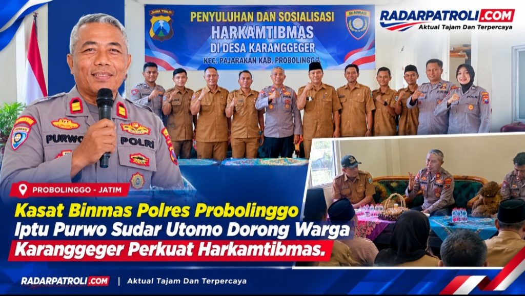 Penyuluhan Harkamtibmas Di Karanggeger, Kasat Binmas Polres Probolinggo Dorong Penyelesaian Masalah Lewat Tiga Pilar