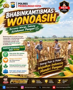 Polisi Sambangi Petani di Wonoasih Probolinggo, Dorong Ketahanan Pangan