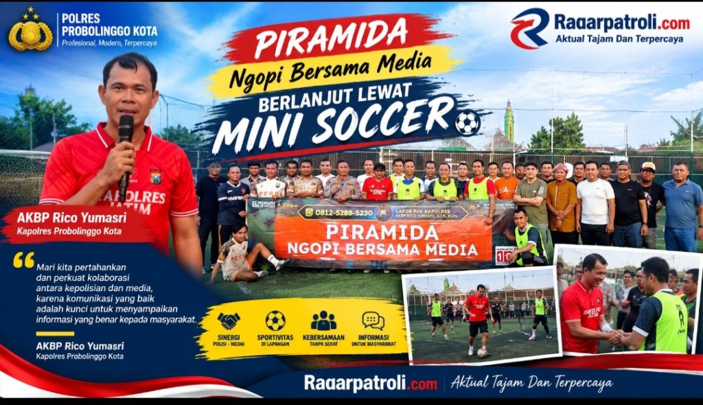 Polres Probolinggo Kota Perkuat Kemitraan dengan Media Lewat PIRAMIDA Dan Mini Soccer