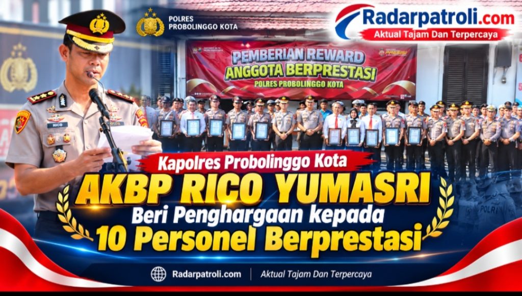Raih Pelayanan Publik Prima Kategori A, 10 Personel Polres Probolinggo Kota Dapat Penghargaan