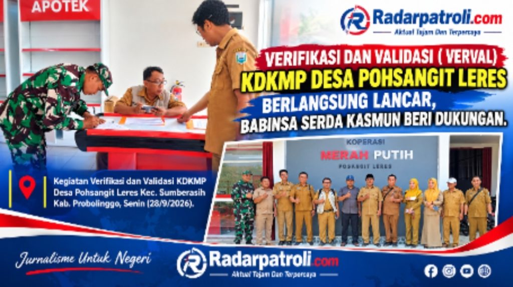 Babinsa Koramil 0820-06/Sumberasih Hadiri Pendampingan Kegiatan Verifikasi dan Validasi KDKMP Desa Pohsangit Leres