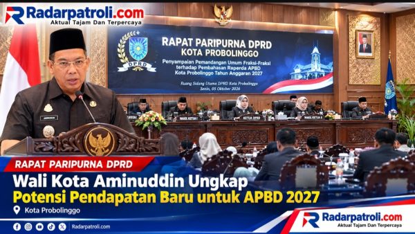 Rapat Paripurna DPRD Kota Probolinggo Bahas APBD 2027, Wali Kota Aminuddin Ungkap Sejumlah Potensi PAD