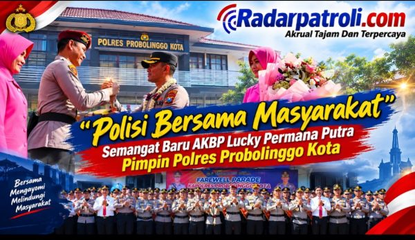 Tongkat Kepemimpinan Polres Probolinggo Kota Berganti, AKBP Lucky Permana Putra Resmi Gantikan AKBP Rico Yumasri