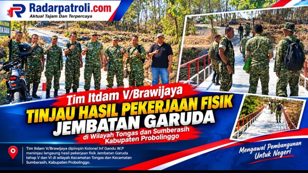 Danramil Dukung Langkah Itdam V/Brawijaya Jaga Mutu Pembangunan Jembatan Garuda