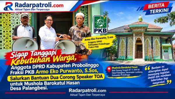 Gerak Cepat Tanggapi Keluhan Warga Lewat WhatsApp, Armo Eko Purwanto Bantu Dua Speaker TOA untuk Mushola Barokatul Hasan Palangbesi