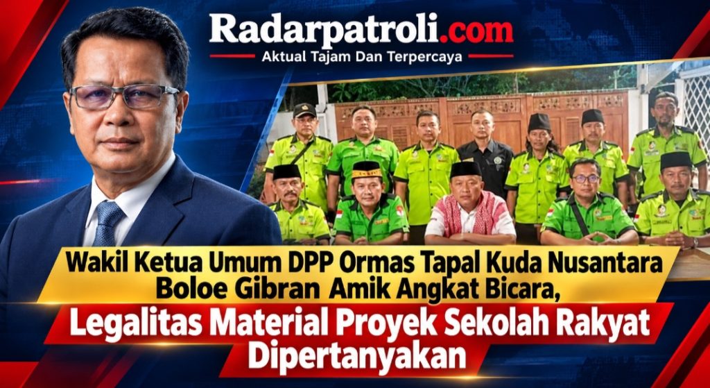 Ormas Tapal Kuda Nusantara Desak APH Usut Dugaan Material Ilegal Proyek Sekolah Rakyat di Kedungasem