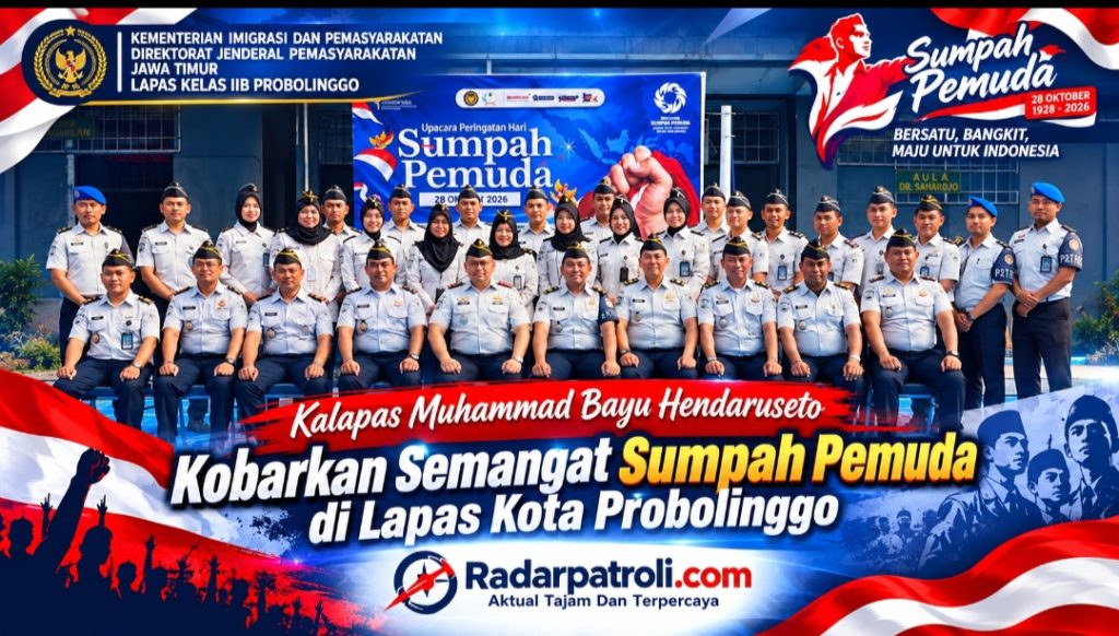Lapas Kota Probolinggo Gelar Upacara Peringatan Hari Sumpah Pemuda 2026, Kobarkan Semangat Persatuan