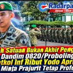 Penuh Pesan Pengabdian, Dandim 0820/Probolinggo Lepas Anggota yang Bertugas Ke Satuan Baru